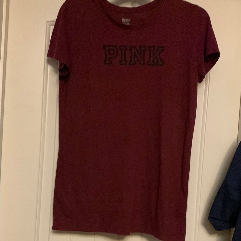 PINK Victoria's Secret Maroon Tee